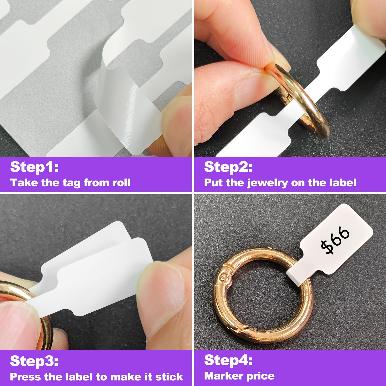 Amazon.com : 500Pcs Jewelry Price Tags Stickers Roll for